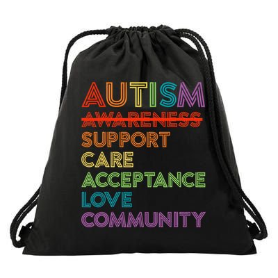 Autism Awareness Support Care Acceptance Ally Drawstring Bag