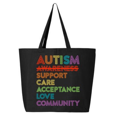 Autism Awareness Support Care Acceptance Ally 25L Jumbo Tote