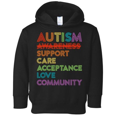 Autism Awareness Support Care Acceptance Ally Toddler Hoodie