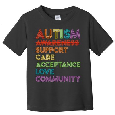 Autism Awareness Support Care Acceptance Ally Toddler T-Shirt
