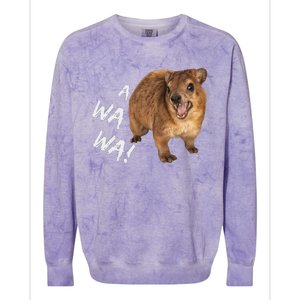 Awawa! Angry Screaming Hyrax Meme Colorblast Crewneck Sweatshirt