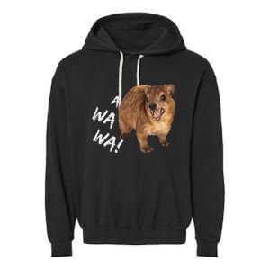 Awawa! Angry Screaming Hyrax Meme Garment-Dyed Fleece Hoodie