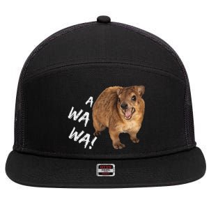 Awawa! Angry Screaming Hyrax Meme 7 Panel Mesh Trucker Snapback Hat