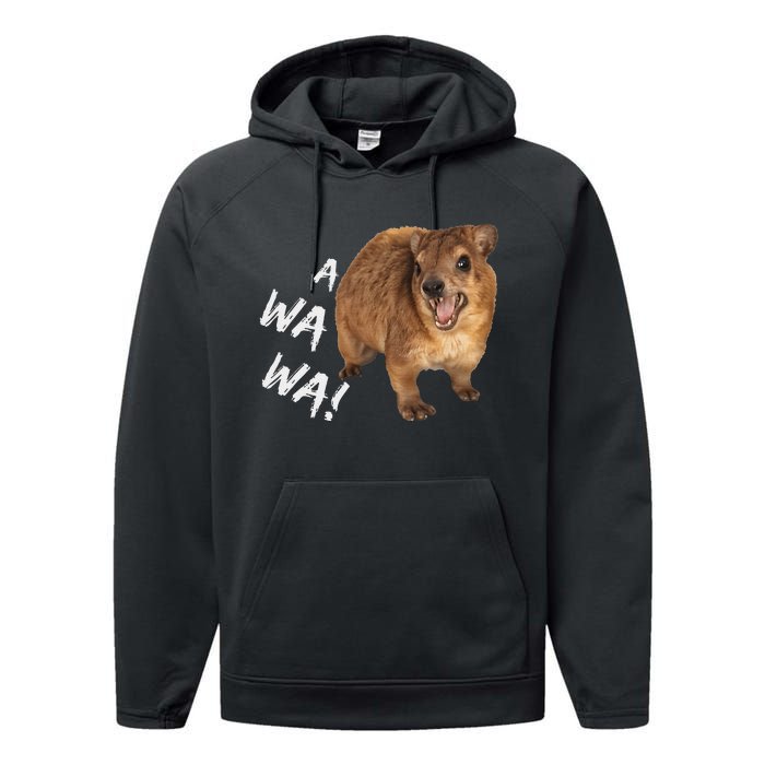 Awawa! Angry Screaming Hyrax Meme Performance Fleece Hoodie