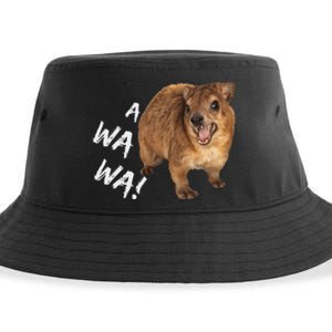 Awawa! Angry Screaming Hyrax Meme Sustainable Bucket Hat