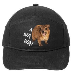 Awawa! Angry Screaming Hyrax Meme 7-Panel Snapback Hat