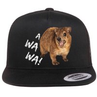 Awawa! Angry Screaming Hyrax Meme Flat Bill Trucker Hat