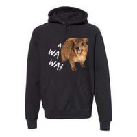 Awawa! Angry Screaming Hyrax Meme Premium Hoodie