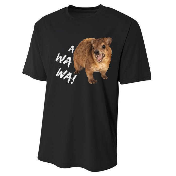 Awawa! Angry Screaming Hyrax Meme Performance Sprint T-Shirt