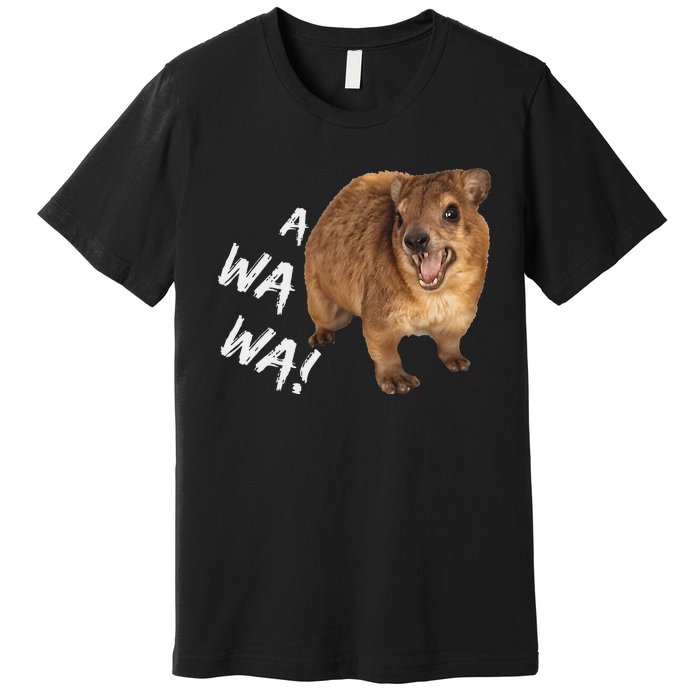 Awawa! Angry Screaming Hyrax Meme Premium T-Shirt