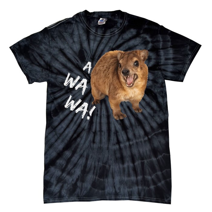 Awawa! Angry Screaming Hyrax Meme Tie-Dye T-Shirt