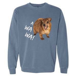 Awawa! Angry Screaming Hyrax Meme Garment-Dyed Sweatshirt