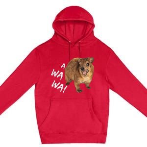 Awawa! Angry Screaming Hyrax Meme Premium Pullover Hoodie