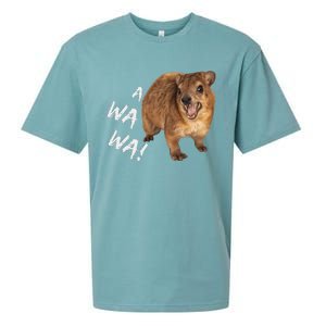 Awawa! Angry Screaming Hyrax Meme Sueded Cloud Jersey T-Shirt