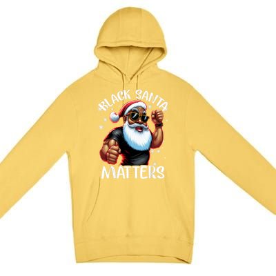 African American Santa Claus Christmas Pajama Gift Meaningful Gift Premium Pullover Hoodie