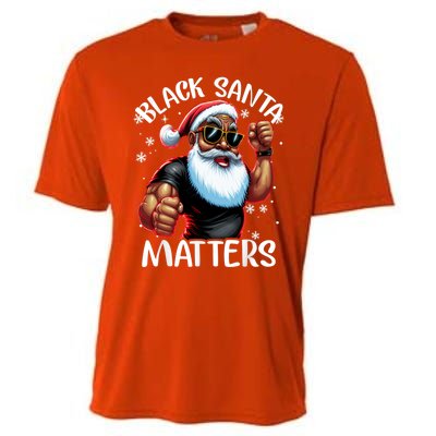 African American Santa Claus Christmas Pajama Gift Meaningful Gift Cooling Performance Crew T-Shirt