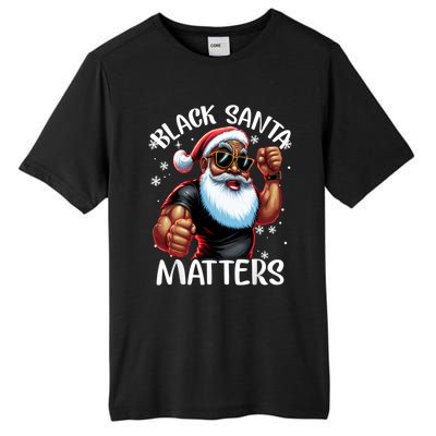 African American Santa Claus Christmas Pajama Gift Meaningful Gift Tall Fusion ChromaSoft Performance T-Shirt