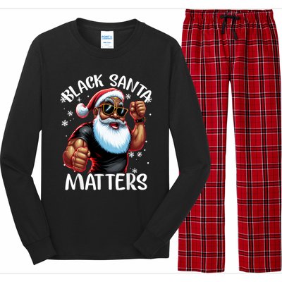 African American Santa Claus Christmas Pajama Gift Meaningful Gift Long Sleeve Pajama Set