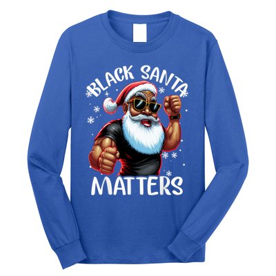 African American Santa Claus Christmas Pajama Gift Meaningful Gift Long Sleeve Shirt