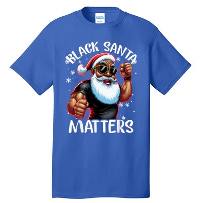 African American Santa Claus Christmas Pajama Gift Meaningful Gift Tall T-Shirt