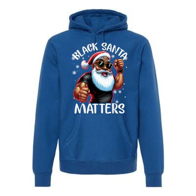 African American Santa Claus Christmas Pajama Gift Meaningful Gift Premium Hoodie