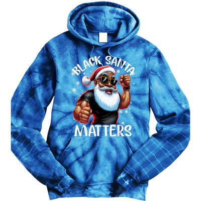 African American Santa Claus Christmas Pajama Gift Meaningful Gift Tie Dye Hoodie