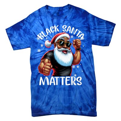 African American Santa Claus Christmas Pajama Gift Meaningful Gift Tie-Dye T-Shirt