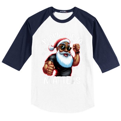 African American Santa Claus Christmas Pajama Gift Meaningful Gift Baseball Sleeve Shirt