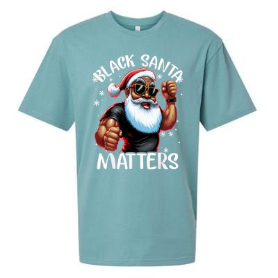 African American Santa Claus Christmas Pajama Gift Meaningful Gift Sueded Cloud Jersey T-Shirt