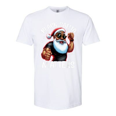 African American Santa Claus Christmas Pajama Gift Meaningful Gift Softstyle CVC T-Shirt