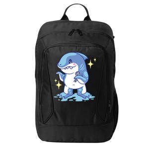 Autism Awareness Shark Ribbon City Backpack