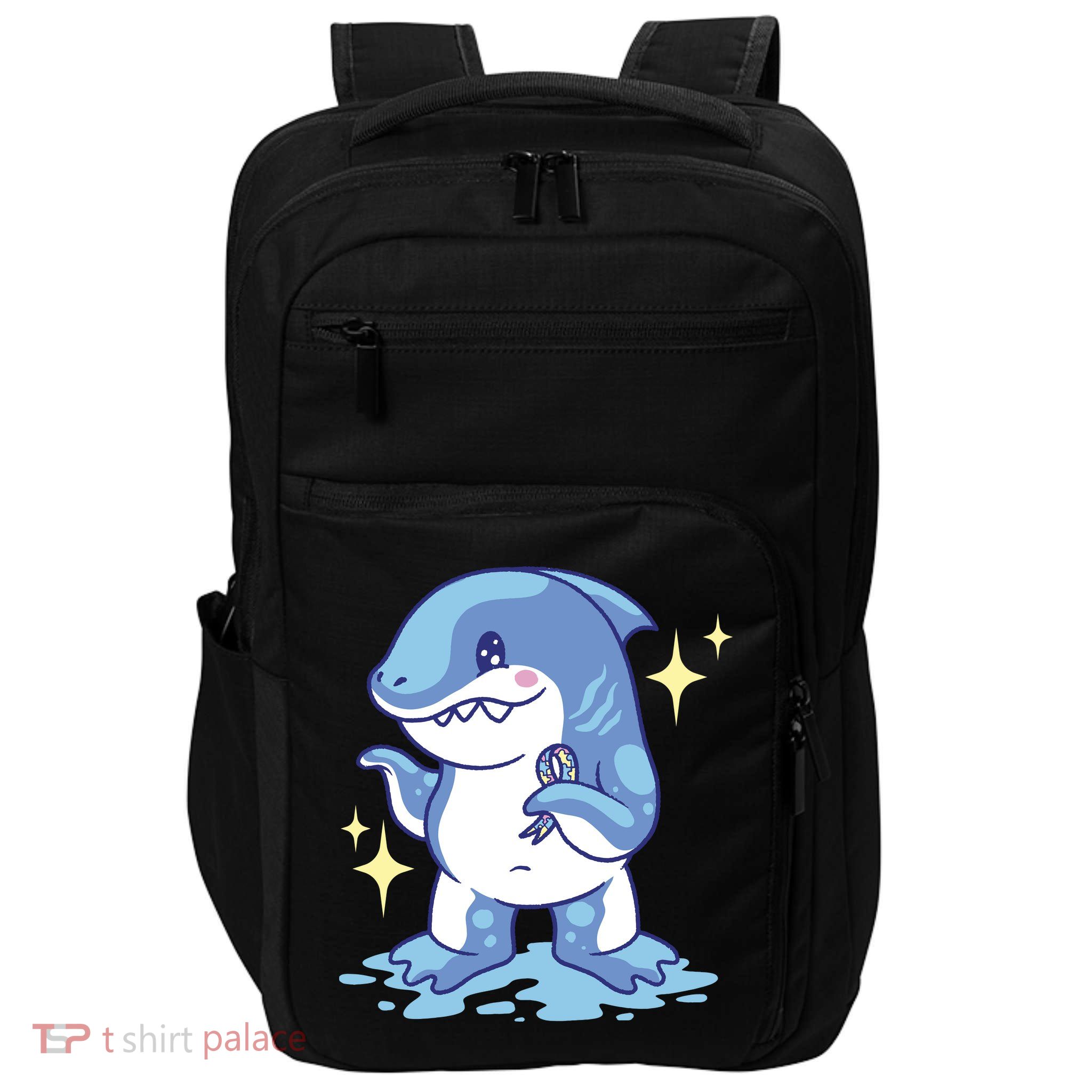 Autism Awareness Shark Ribbon Impact Tech Backpack