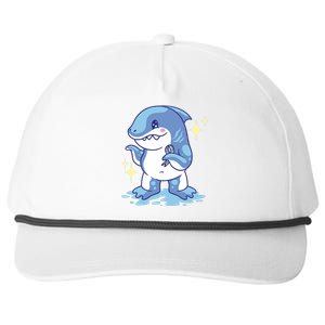 Autism Awareness Shark Ribbon Snapback Five-Panel Rope Hat