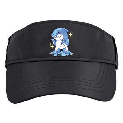 Autism Awareness Shark Ribbon Adult Drive Performance Visor