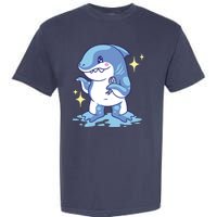 Autism Awareness Shark Ribbon Garment-Dyed Heavyweight T-Shirt