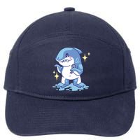 Autism Awareness Shark Ribbon 7-Panel Snapback Hat