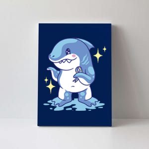 Autism Awareness Shark Ribbon Canvas