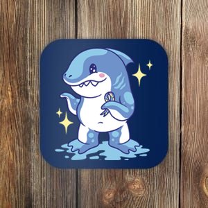 Autism Awareness Shark Ribbon Coaster