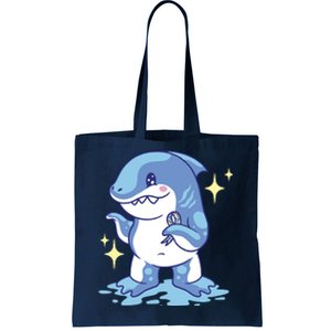 Autism Awareness Shark Ribbon Tote Bag