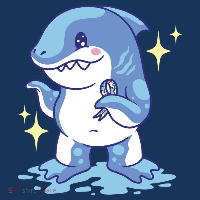 Autism Awareness Shark Ribbon Poster