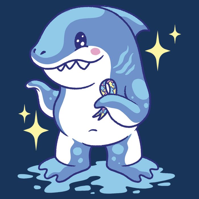 Autism Awareness Shark Ribbon Baby Bodysuit