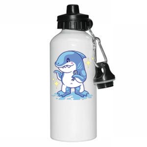 Autism Awareness Shark Ribbon Aluminum Water Bottle