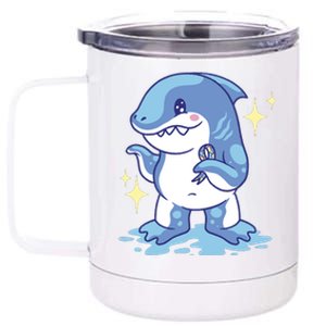 Autism Awareness Shark Ribbon 12 oz Stainless Steel Tumbler Cup