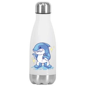 Autism Awareness Shark Ribbon Stainless Steel Insulated Water Bottle