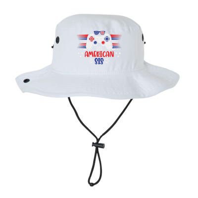 All American Sis 4th Of July Gamer Funny Gaming Usa Gift Legacy Cool Fit Booney Bucket Hat