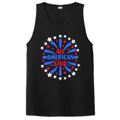 All American Studs Patriotic Stud American Funny Cute Gift PosiCharge Competitor Tank