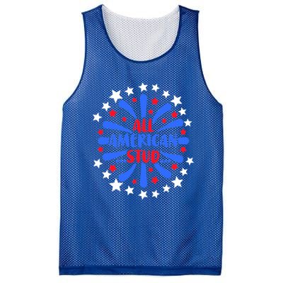 All American Studs Patriotic Stud American Funny Cute Gift Mesh Reversible Basketball Jersey Tank