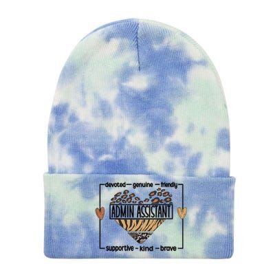 Admin Assistant Squad Administrative Assistant Gift Tie Dye 12in Knit Beanie