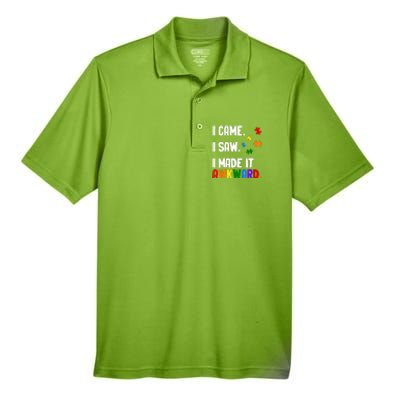 Autism Awareness Shirts Support Asperger Autistic Men's Origin Performance Pique Polo