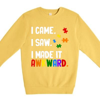 Autism Awareness Shirts Support Asperger Autistic Premium Crewneck Sweatshirt